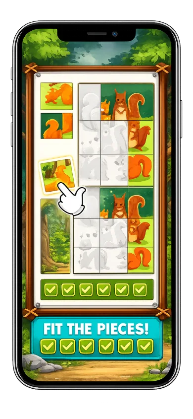Colorful animal puzzles